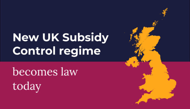 UK Regains Control Of Business Subsidy Regime